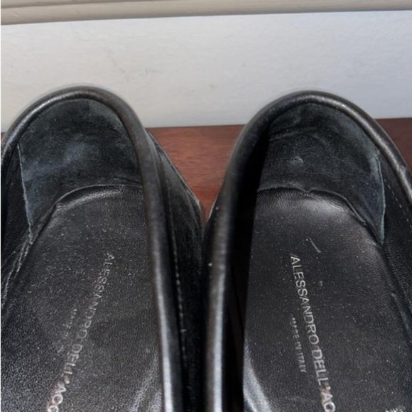Alessandro Dell’acqua Black Leather Shoes Men’s Size 44 UK (10.5 US) main image 2